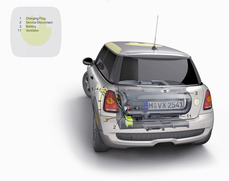 Illustration for article titled MINI E Electric Mini Re-Revealed, Now With Technical Images